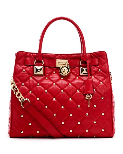 michael kors quilted hamilton bag|michael kors hamilton studded bag.